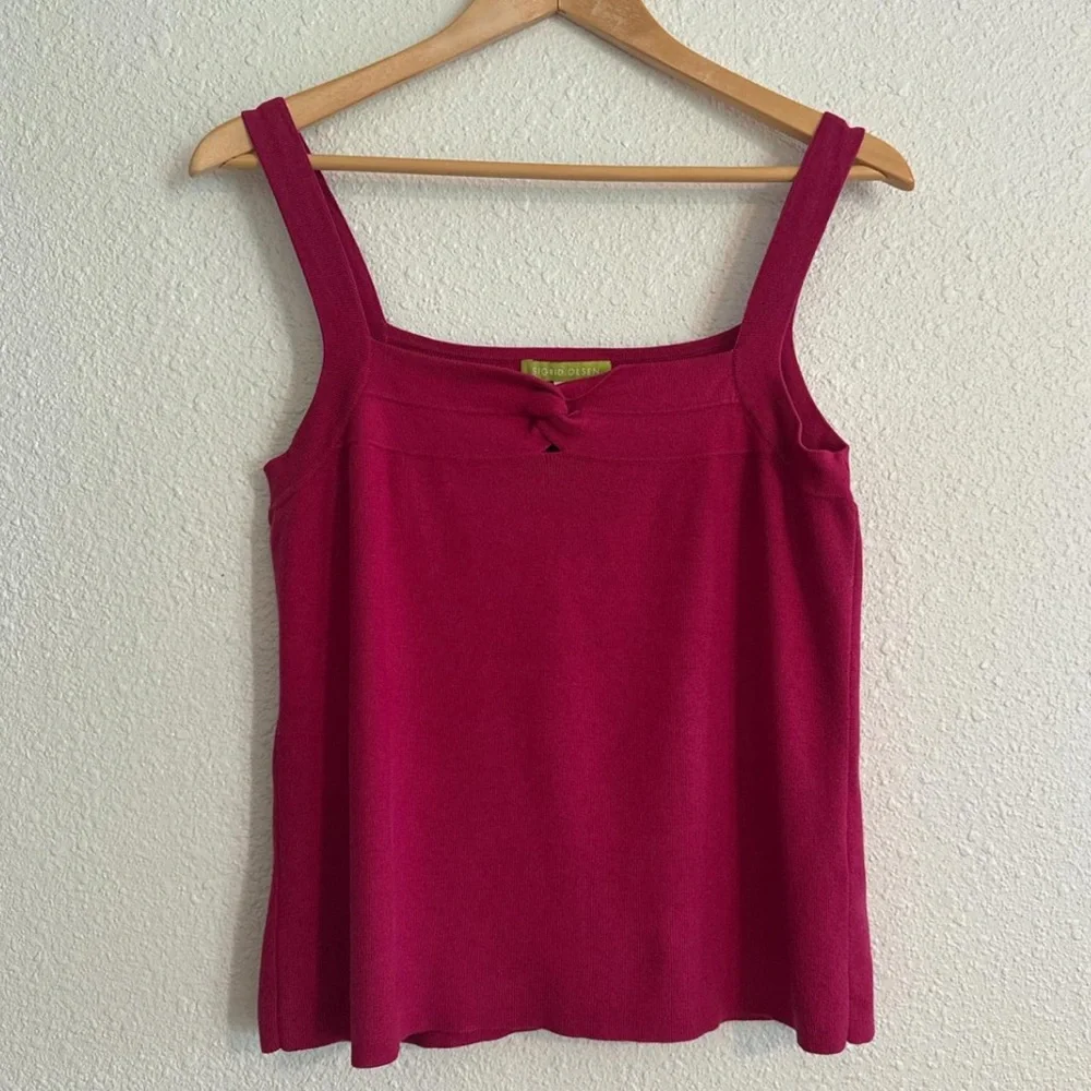 Sigrid Olsen Silk Blend Knit Tank Top - Picture 3 of 7